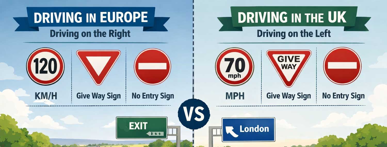 Different driving in Europe