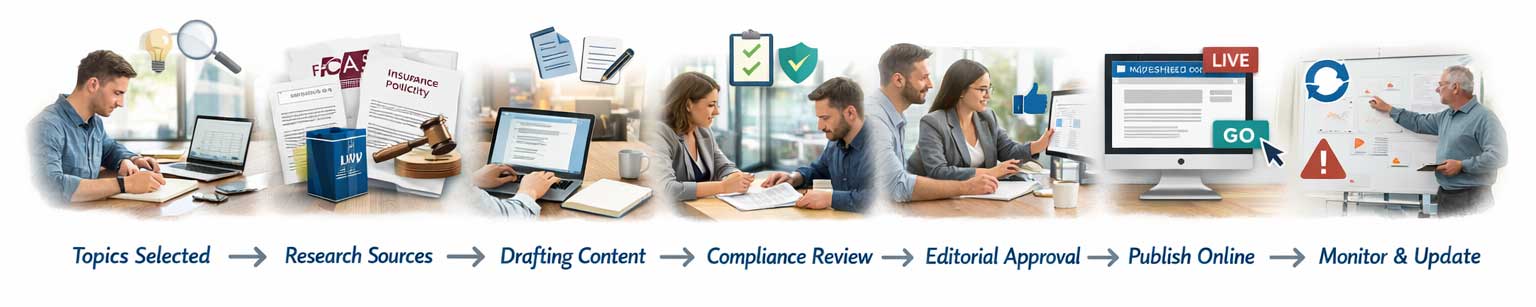 Editorial flow chart