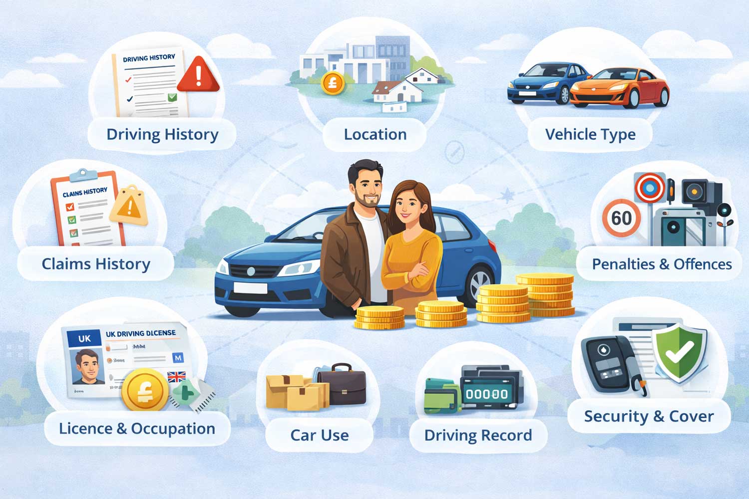 Some of the factors that affect car insurance premiums