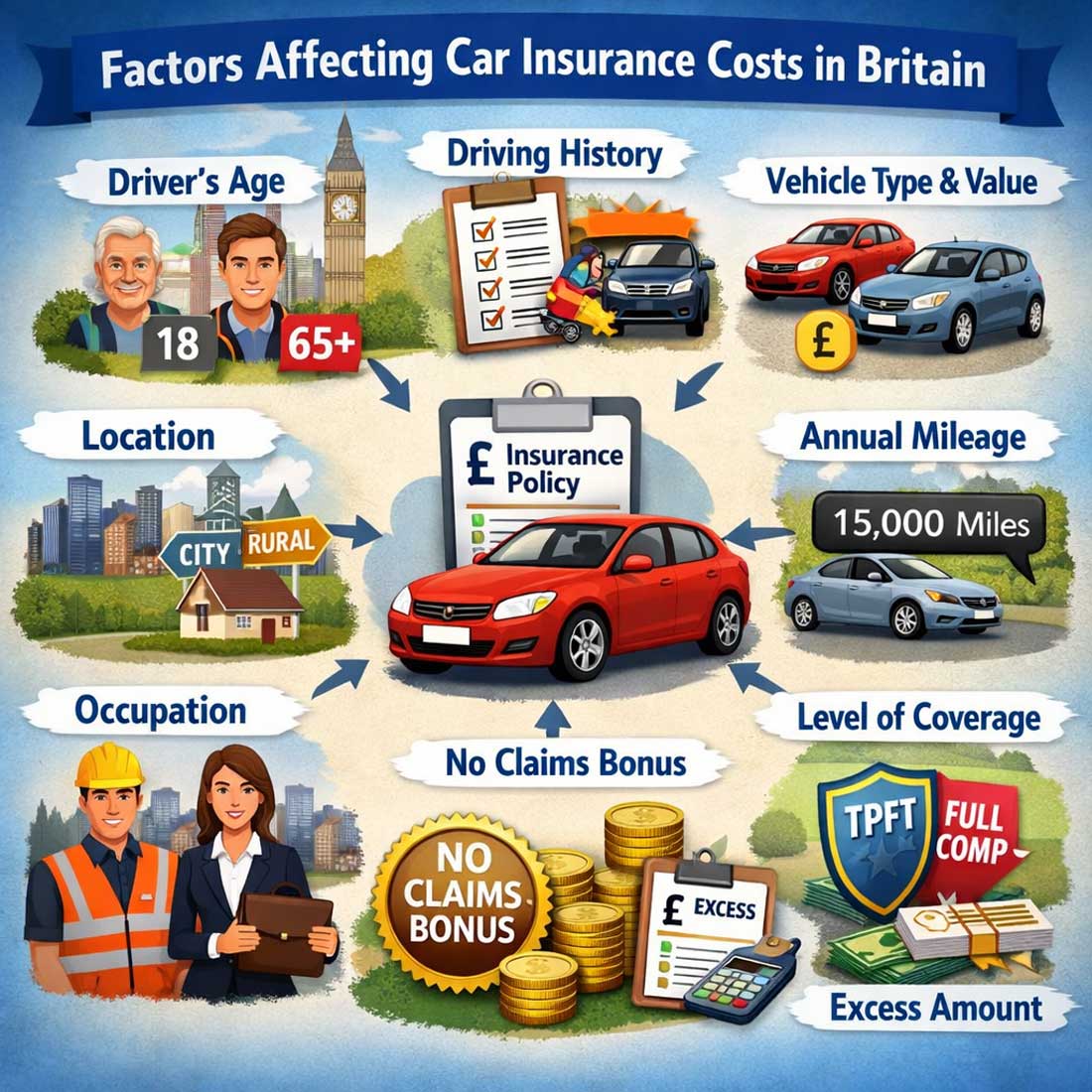 the various factors that affect the cost of uk car insurance